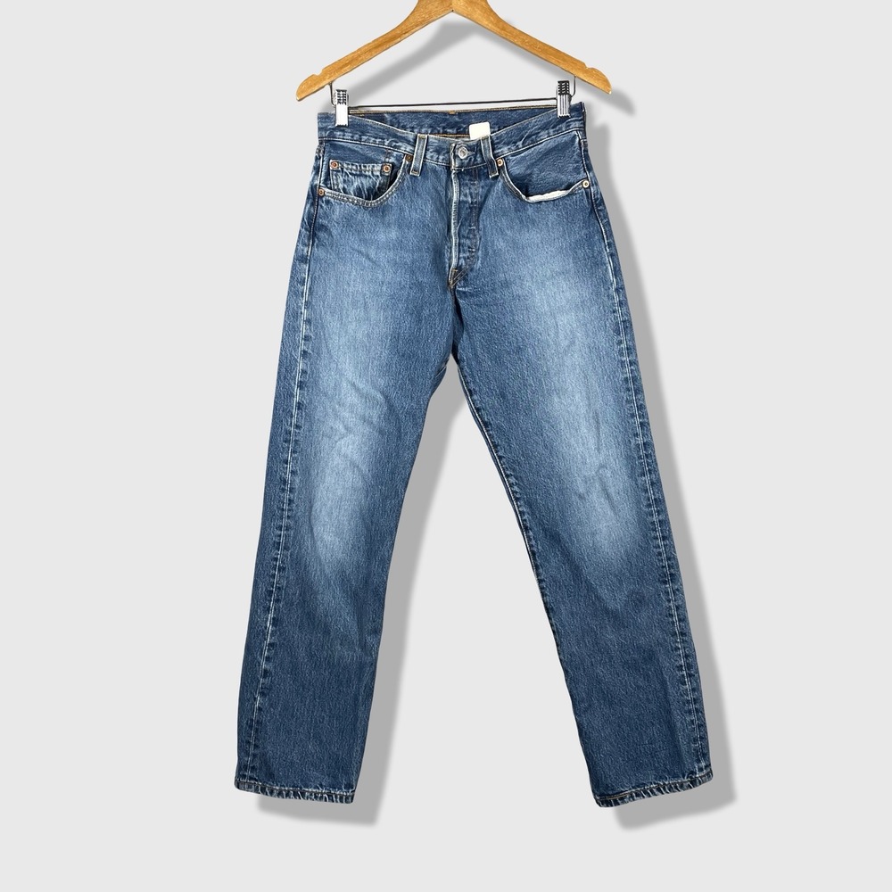 Levi's 501 Straight Leg Jeans Mens 31x30 Blue Vintage 90s Grunge Americana